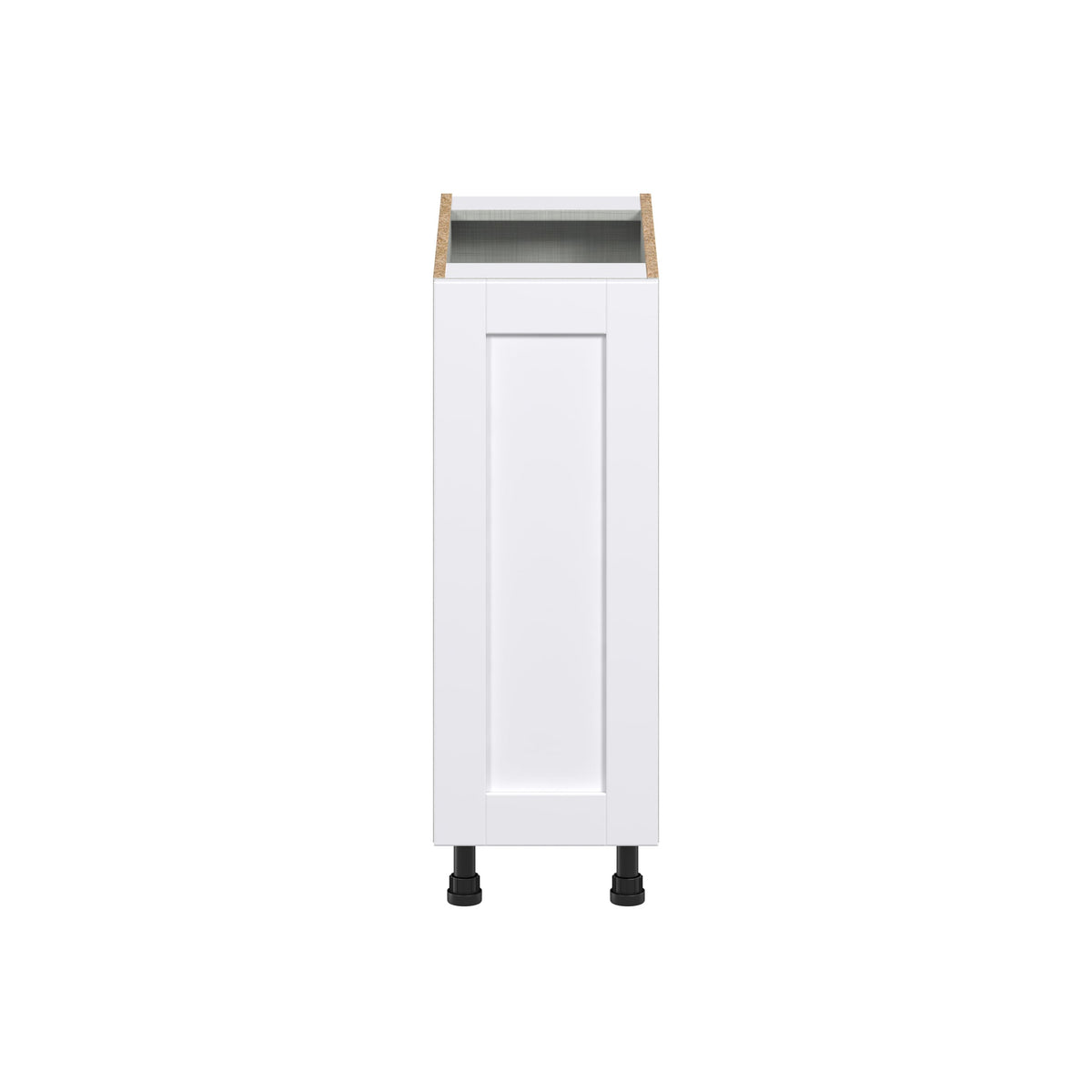 Hugo&Borg Rosemont 12-in W x 34.5-in H x 25-in D Glacier White 1-Drawer Pull-out Cabinet Base Fully Assembled Cabinet (Recessed Panel Style)