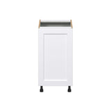 Hugo&Borg Rosemont 18-in W x 34.5-in H x 24-in D Glacier White 1-Drawer Pull-out Cabinet Base Fully Assembled Cabinet (Recessed Panel Style)
