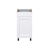 Hugo&Borg Rosemont 18-in W x 34.5-in H x 24-in D Glacier White 2-Drawers Pull-out Cabinet Base Fully Assembled Cabinet (Recessed Panel Style)
