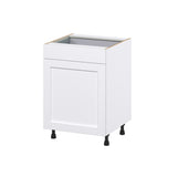 Hugo&Borg Rosemont 24-in W x 34.5-in H x 24-in D Glacier White 2-Drawers Pull-out Cabinet Base Fully Assembled Cabinet (Recessed Panel Style)