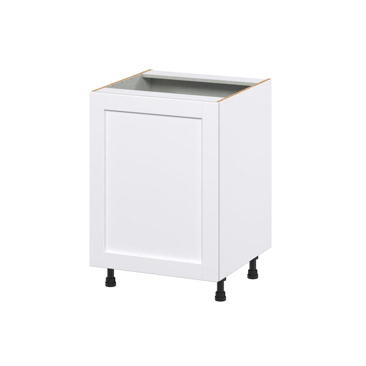 Hugo&Borg Rosemont 24-in W x 34.5-in H x 24-in D Glacier White Pull-out Cabinet Base Fully Assembled Cabinet (Recessed Panel Shaker Style)