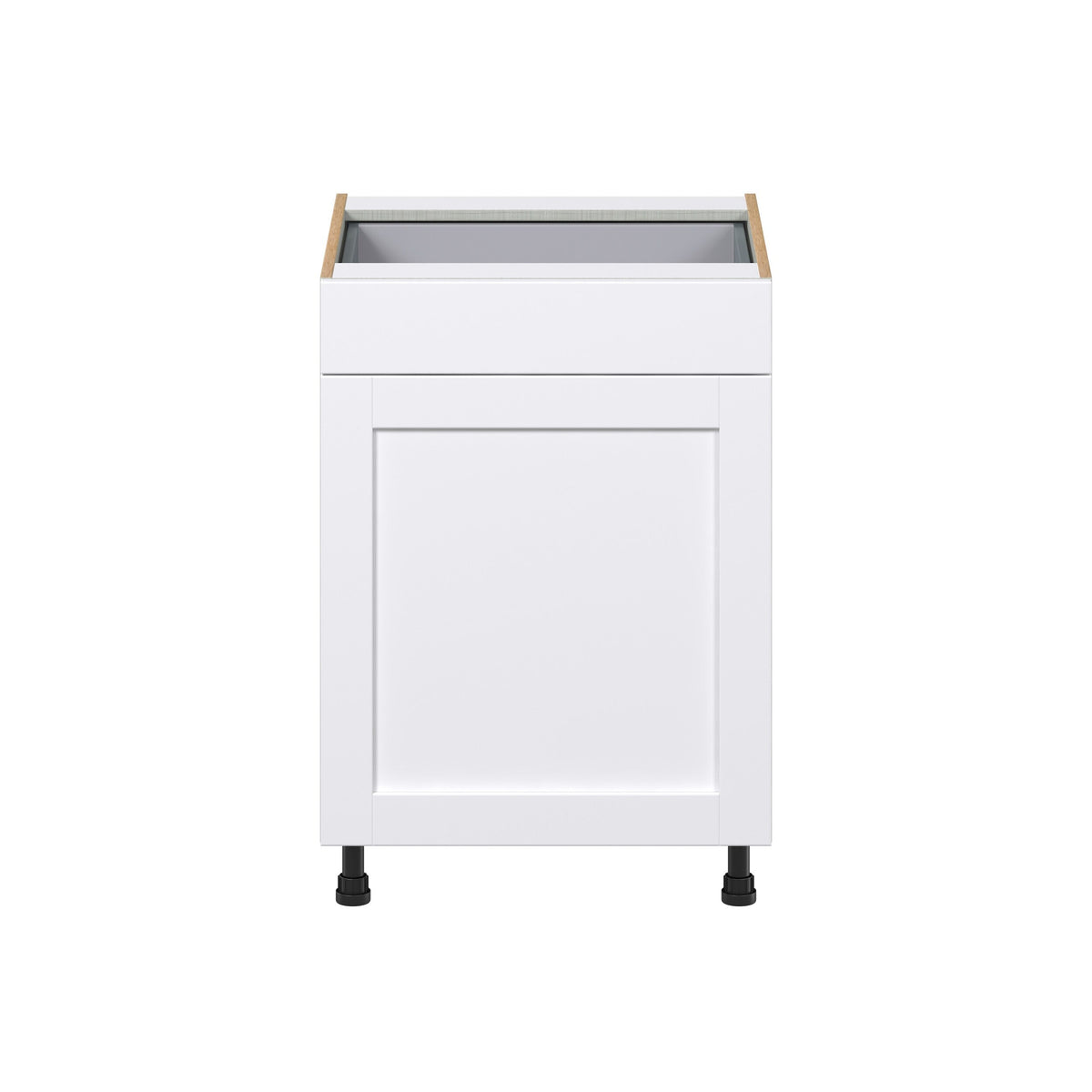 Hugo&Borg Rosemont 24-in W x 34.5-in H x 24-in D Glacier White 2-Drawers Pull-out Cabinet Base Fully Assembled Cabinet (Recessed Panel Style)