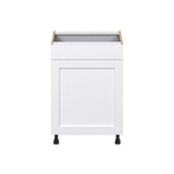 Hugo&Borg Rosemont 24-in W x 34.5-in H x 24-in D Glacier White 2-Drawers Pull-out Cabinet Base Fully Assembled Cabinet (Recessed Panel Style)