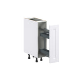 Hugo&Borg Jolie 9-in W x 34.5-in H x 25-in D Warm White 1-Drawer Pull-out Cabinet Base Fully Assembled Cabinet (Recessed Panel Style)