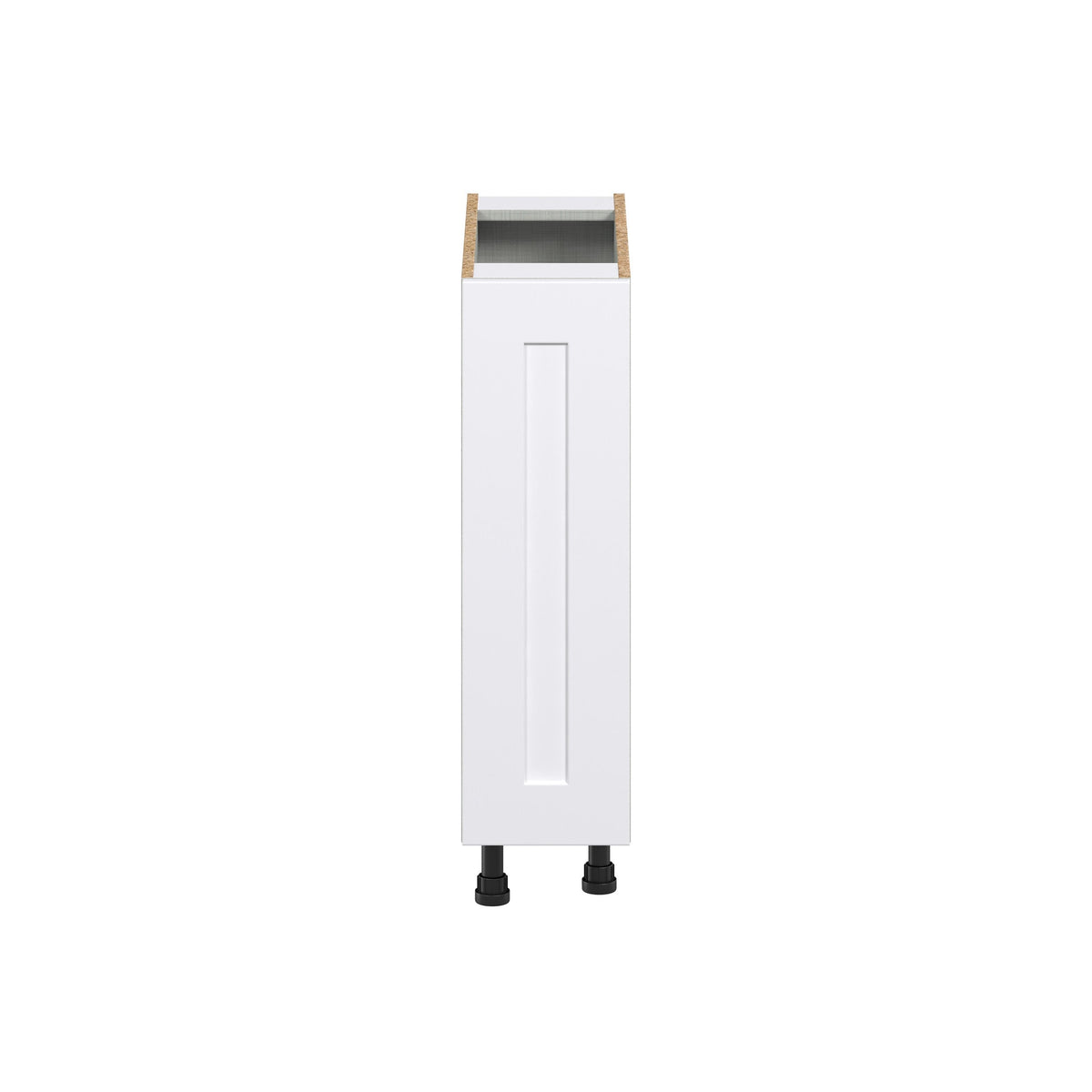 Hugo&Borg Jolie 9-in W x 34.5-in H x 25-in D Warm White 1-Drawer Pull-out Cabinet Base Fully Assembled Cabinet (Recessed Panel Style)