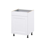 Hugo&Borg Jolie 24-in W x 34.5-in H x 24-in D Warm White 2-Drawers Pull-out Cabinet Base Fully Assembled Cabinet (Recessed Panel Style)