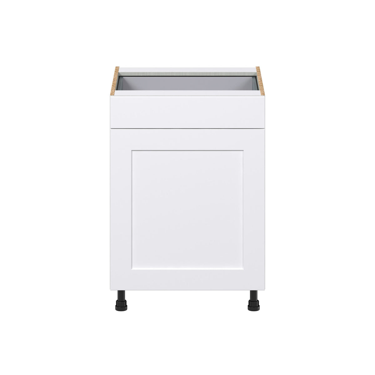Hugo&Borg Jolie 24-in W x 34.5-in H x 24-in D Warm White 2-Drawers Pull-out Cabinet Base Fully Assembled Cabinet (Recessed Panel Style)