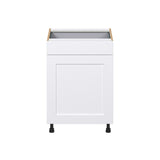 Hugo&Borg Jolie 24-in W x 34.5-in H x 24-in D Warm White 2-Drawers Pull-out Cabinet Base Fully Assembled Cabinet (Recessed Panel Style)