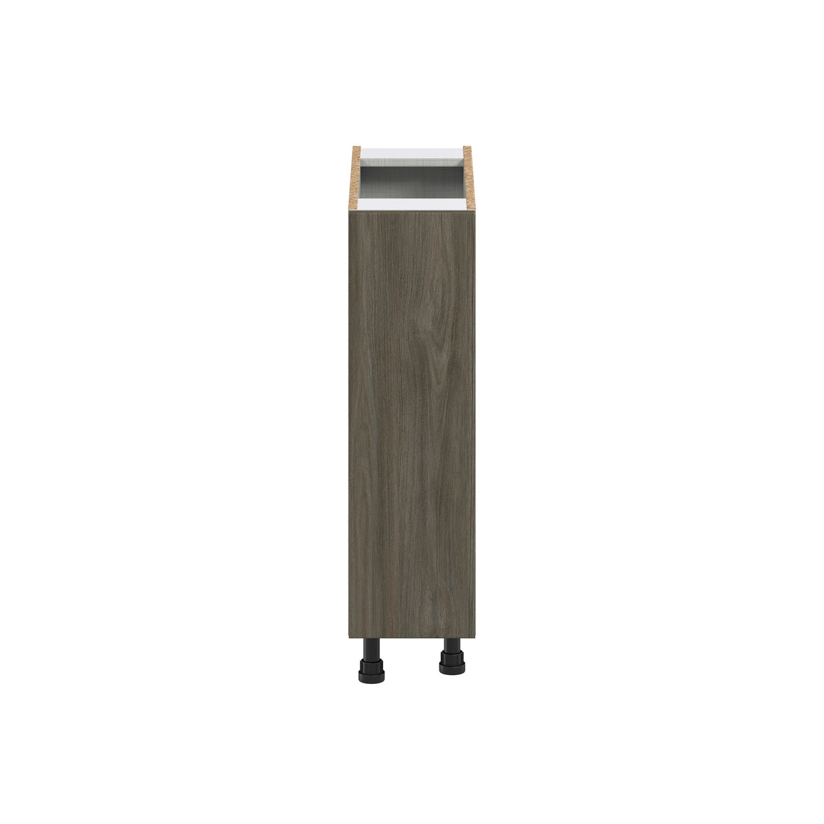 Hugo&Borg Savane 9-in W x 34.5-in H x 25-in D Textmel 1-Drawer Pull-out Cabinet Base Fully Assembled Cabinet (Flat Panel Style)