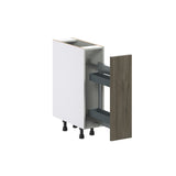 Hugo&Borg Savane 9-in W x 34.5-in H x 25-in D Textmel 1-Drawer Pull-out Cabinet Base Fully Assembled Cabinet (Flat Panel Style)