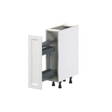 Hugo&Borg Riviera 9-in W x 34.5-in H x 25-in D Bright White 1-Drawer Pull-out Cabinet Base Fully Assembled Cabinet (Recessed Panel Style)