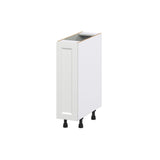 Hugo&Borg Riviera 9-in W x 34.5-in H x 25-in D Bright White 1-Drawer Pull-out Cabinet Base Fully Assembled Cabinet (Recessed Panel Style)