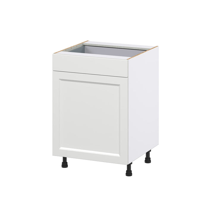 Hugo&Borg Riviera 24-in W x 34.5-in H x 24-in D Bright White 2-Drawers Pull-out Cabinet Base Fully Assembled Cabinet (Recessed Panel Style)