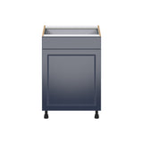 Hugo&Borg Lorette 24-in W x 34.5-in H x 24-in D Navy Blue 2-Drawers Pull-out Cabinet Base Fully Assembled Cabinet (Recessed Panel Style)