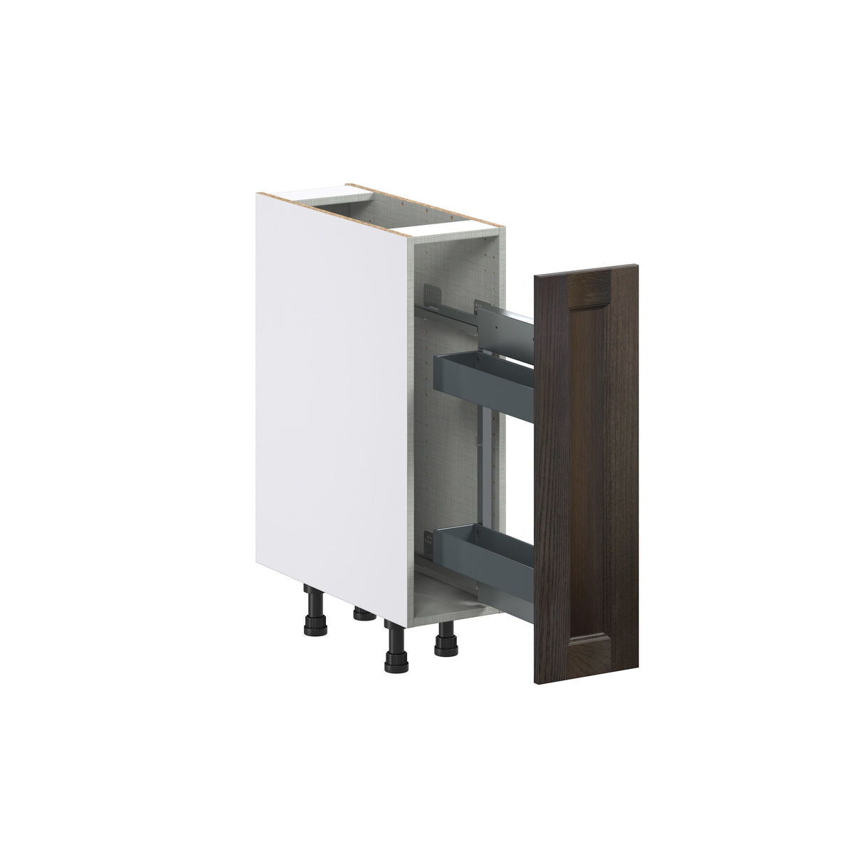 Hugo&Borg Montclaire 9-in W x 34.5-in H x 25-in D Wood 1-Drawer Pull-out Cabinet Base Fully Assembled Cabinet (Recessed Panel Style)