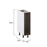 Hugo&Borg Montclaire 9-in W x 34.5-in H x 25-in D Wood 1-Drawer Pull-out Cabinet Base Fully Assembled Cabinet (Recessed Panel Style)