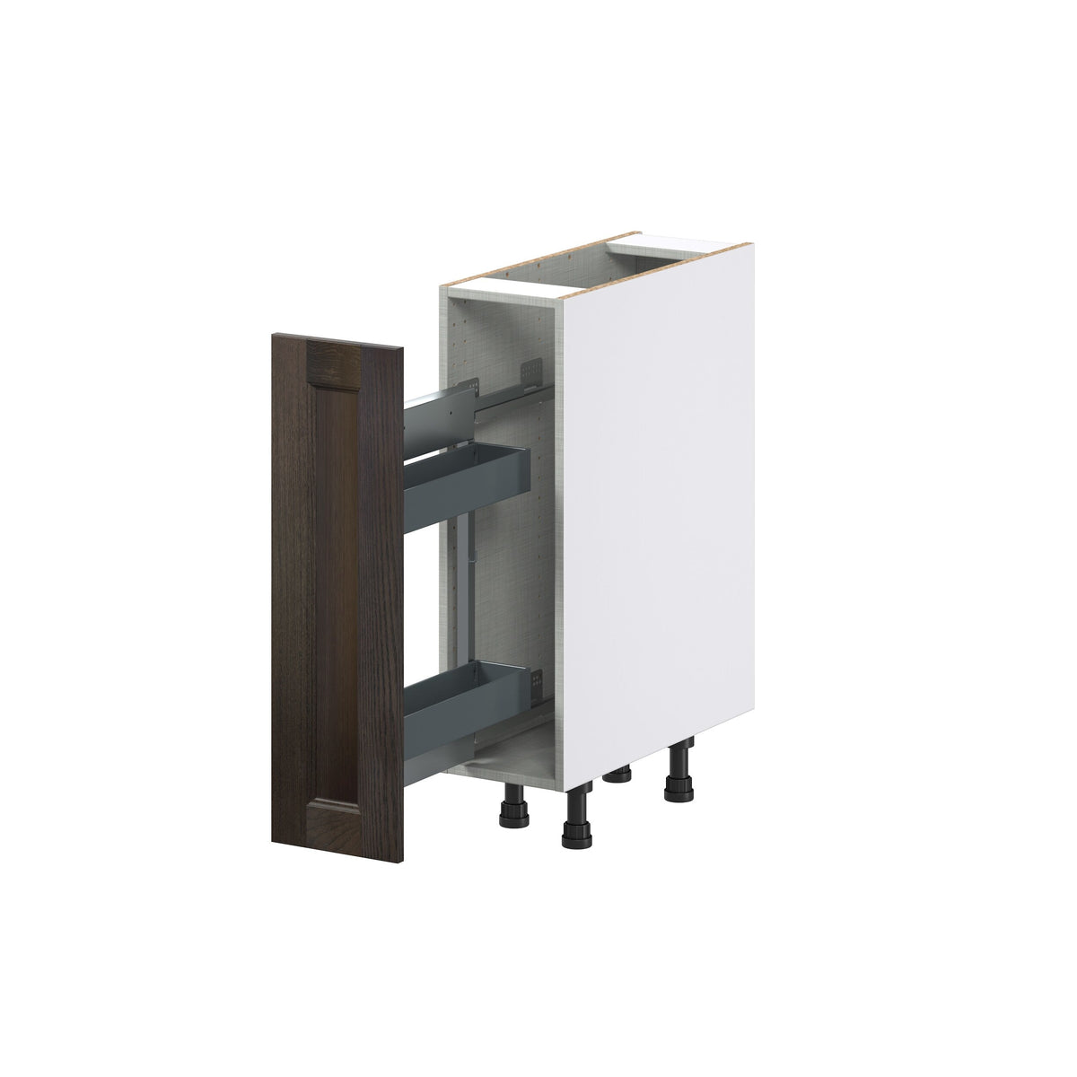 Hugo&Borg Montclaire 9-in W x 34.5-in H x 25-in D Wood 1-Drawer Pull-out Cabinet Base Fully Assembled Cabinet (Recessed Panel Style)