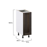 Hugo&Borg Montclaire 12-in W x 34.5-in H x 25-in D Wood 1-Drawer Pull-out Cabinet Base Fully Assembled Cabinet (Recessed Panel Style)
