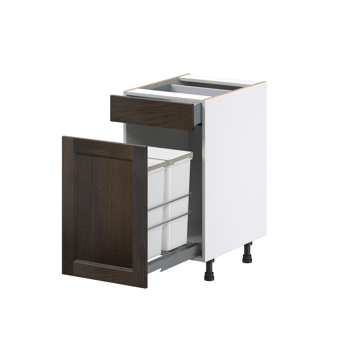Hugo&Borg Montclaire 18-in W x 34.5-in H x 24-in D Wood 2-Drawers Pull-out Cabinet Base Fully Assembled Cabinet (Recessed Panel Style)