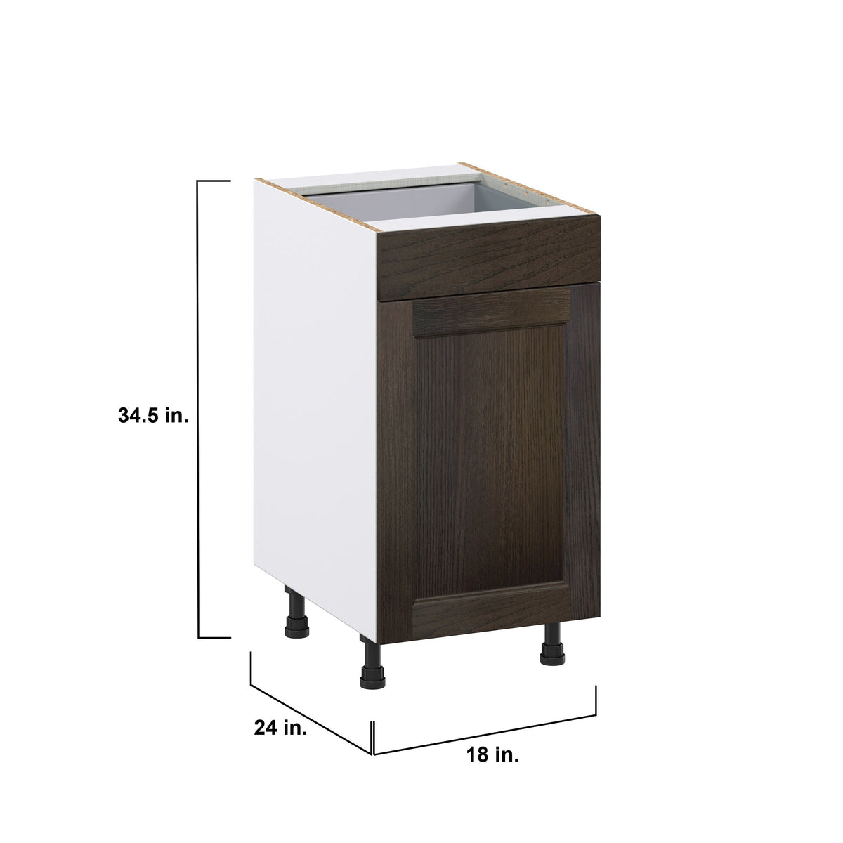 Hugo&Borg Montclaire 18-in W x 34.5-in H x 24-in D Wood 2-Drawers Pull-out Cabinet Base Fully Assembled Cabinet (Recessed Panel Style)