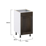 Hugo&Borg Montclaire 18-in W x 34.5-in H x 24-in D Wood 2-Drawers Pull-out Cabinet Base Fully Assembled Cabinet (Recessed Panel Style)