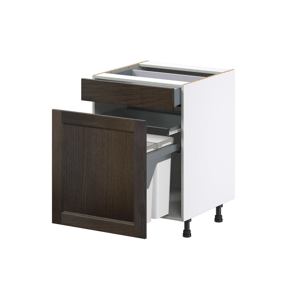 Hugo&Borg Montclaire 24-in W x 34.5-in H x 24-in D Wood 2-Drawers Pull-out Cabinet Base Fully Assembled Cabinet (Recessed Panel Style)