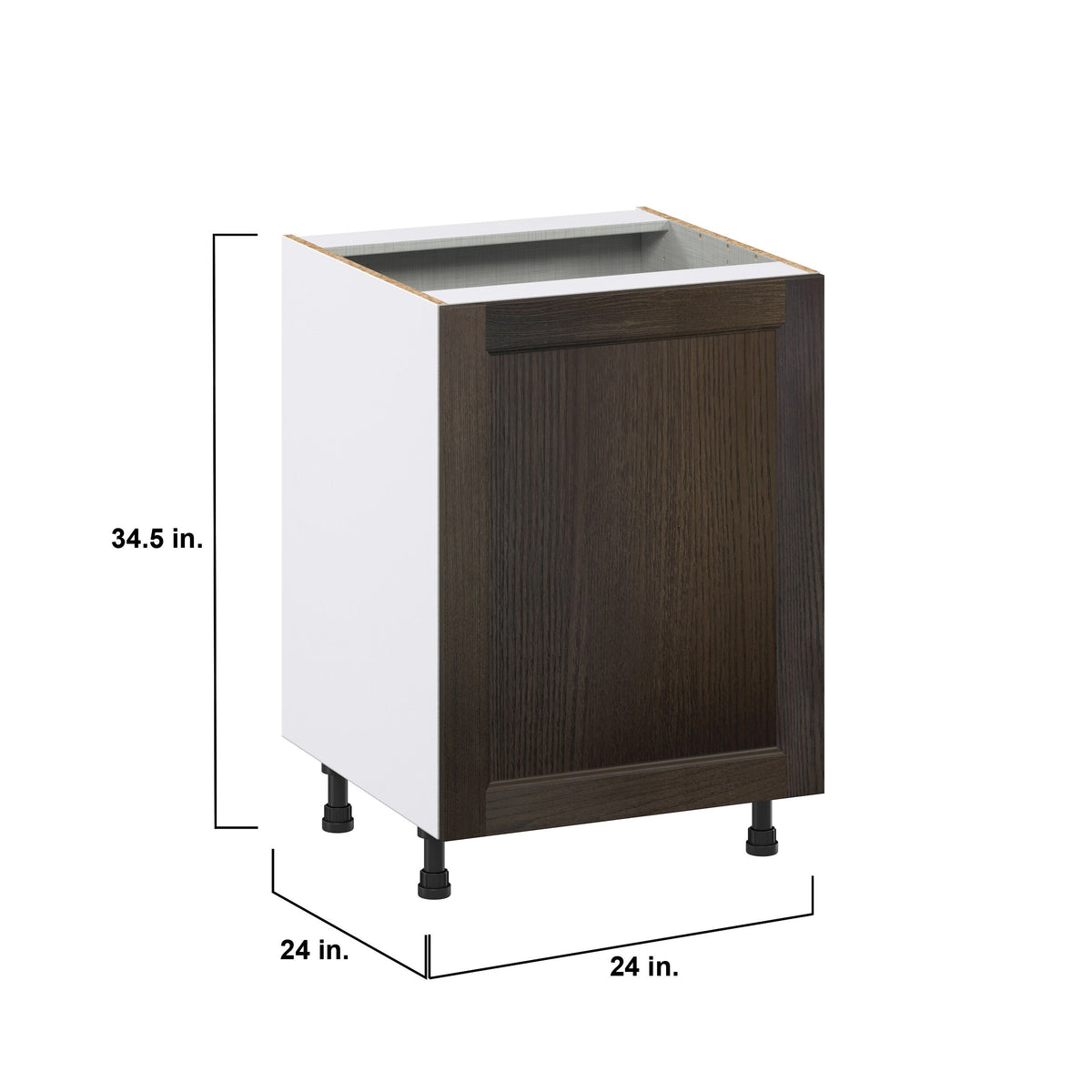 Hugo&Borg Montclaire 24-in W x 34.5-in H x 24-in D Wood Pull-out Cabinet Base Fully Assembled Cabinet (Recessed Panel Shaker Style)