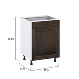 Hugo&Borg Montclaire 24-in W x 34.5-in H x 24-in D Wood 2-Drawers Pull-out Cabinet Base Fully Assembled Cabinet (Recessed Panel Style)