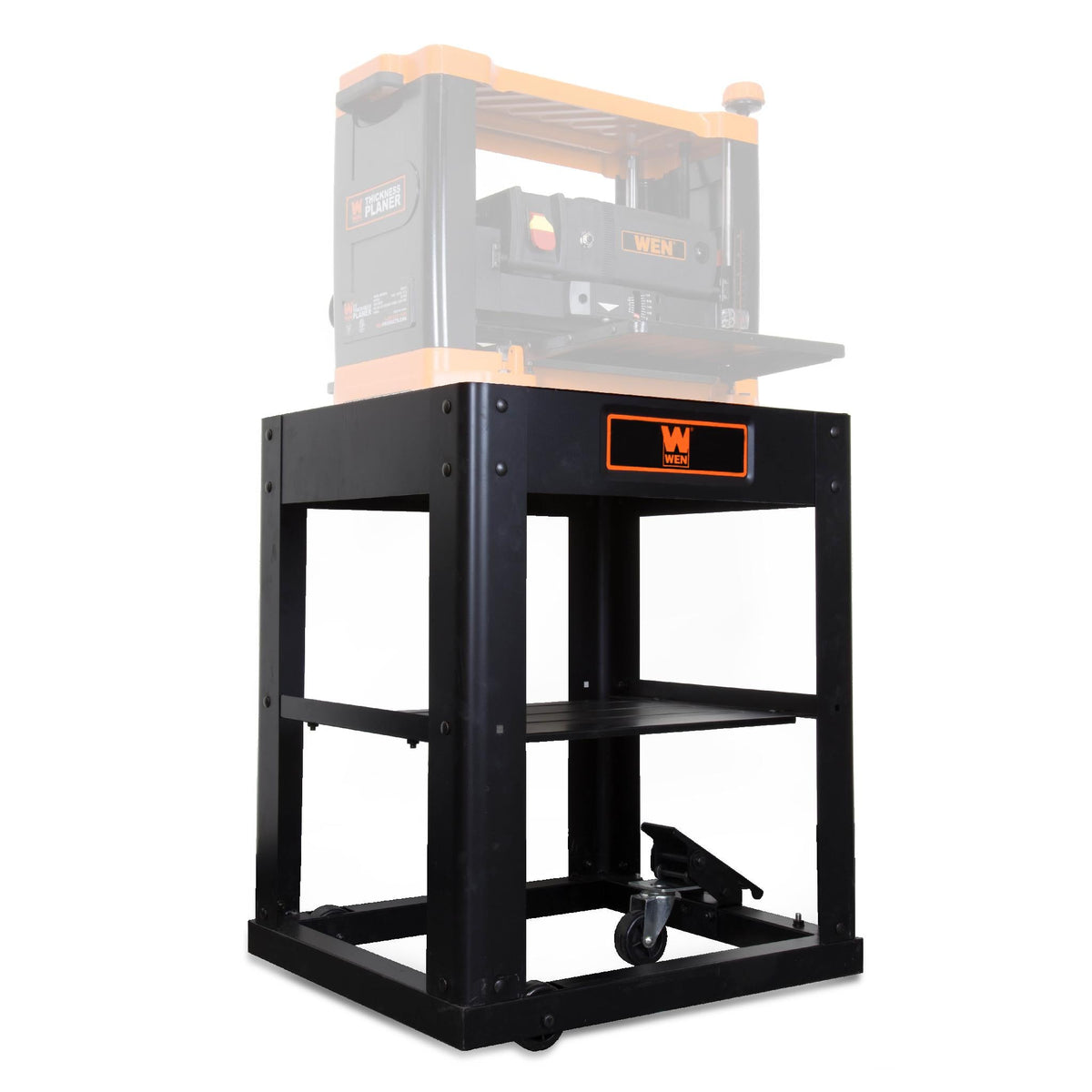 WEN 6588T Multi-Purpose Planer Stand with Storage Shelf and Rolling Base, 23.8 x 20.8 in