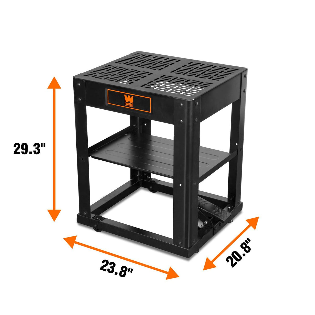 WEN 6588T Multi-Purpose Planer Stand with Storage Shelf and Rolling Base, 23.8 x 20.8 in