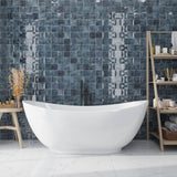 Apollo Tile Antiek Spruce Blue 4-in x 4-in Glossy Ceramic Patterned Floor and Wall Tile (5.39-sq. ft/ Carton)