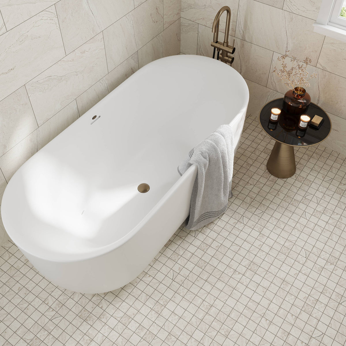 Apollo Tile Splendor Stone Beige 12-in x 24-in Matte Porcelain Brick Marble Look Floor and Wall Tile (11.62-sq. ft/ Carton)