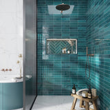 Apollo Tile Duchess Green 2-1/2-in x 8-in Glossy Ceramic Subway Wall Tile (5.38-sq. ft/ Carton)
