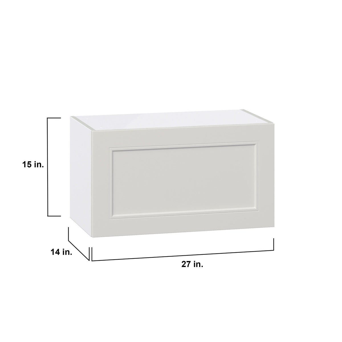 Hugo&Borg Belcourt 27-in W x 15-in H x 14-in D Gray Painted Wall Fully Assembled Cabinet (Recessed Panel Shaker Door Style)