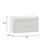 Hugo&Borg Belcourt 27-in W x 15-in H x 14-in D Gray Painted Wall Fully Assembled Cabinet (Recessed Panel Shaker Door Style)