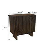 Clihome 31.5-in W x 30.71-in H Wood Composite Brown Freestanding Utility Storage Cabinet