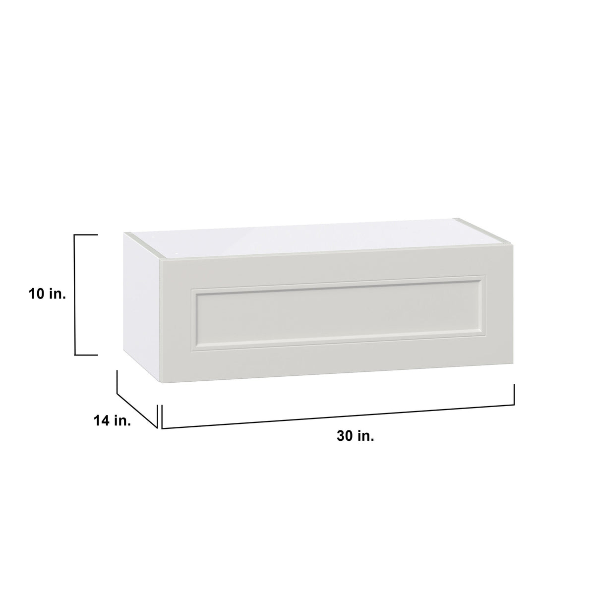 Hugo&Borg Belcourt 30-in W x 10-in H x 14-in D Gray Painted Wall Fully Assembled Cabinet (Recessed Panel Shaker Door Style)