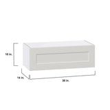 Hugo&Borg Belcourt 30-in W x 10-in H x 14-in D Gray Painted Wall Fully Assembled Cabinet (Recessed Panel Shaker Door Style)
