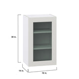 Hugo&Borg Belcourt 18-in W x 30-in H x 14-in D Gray Painted Wall Fully Assembled Cabinet (Recessed Panel Shaker Door Style)
