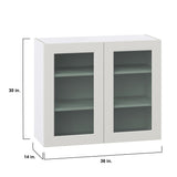 Hugo&Borg Belcourt 36-in W x 30-in H x 14-in D Gray Painted Wall Fully Assembled Cabinet (Recessed Panel Shaker Door Style)