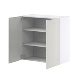 Hugo&Borg Belcourt 30-in W x 30-in H x 14-in D Gray Painted Wall Fully Assembled Cabinet (Recessed Panel Shaker Door Style)