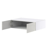 Hugo&Borg Belcourt 36-in W x 10-in H x 24-in D Gray Painted Wall Fully Assembled Cabinet (Recessed Panel Shaker Door Style)