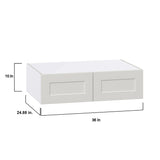 Hugo&Borg Belcourt 36-in W x 10-in H x 24-in D Gray Painted Wall Fully Assembled Cabinet (Recessed Panel Shaker Door Style)