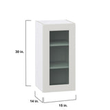 Hugo&Borg Belcourt 15-in W x 30-in H x 14-in D Gray Painted Wall Fully Assembled Cabinet (Recessed Panel Shaker Door Style)