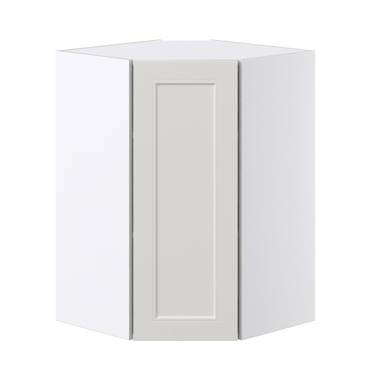 Hugo&Borg Belcourt 24-in W x 35-in H x 14-in D Gray Painted Diagonal Corner Wall Fully Assembled Cabinet (Recessed Panel Shaker Style)