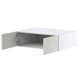 Hugo&Borg Belcourt 33-in W x 10-in H x 24-in D Gray Painted Wall Fully Assembled Cabinet (Recessed Panel Shaker Door Style)