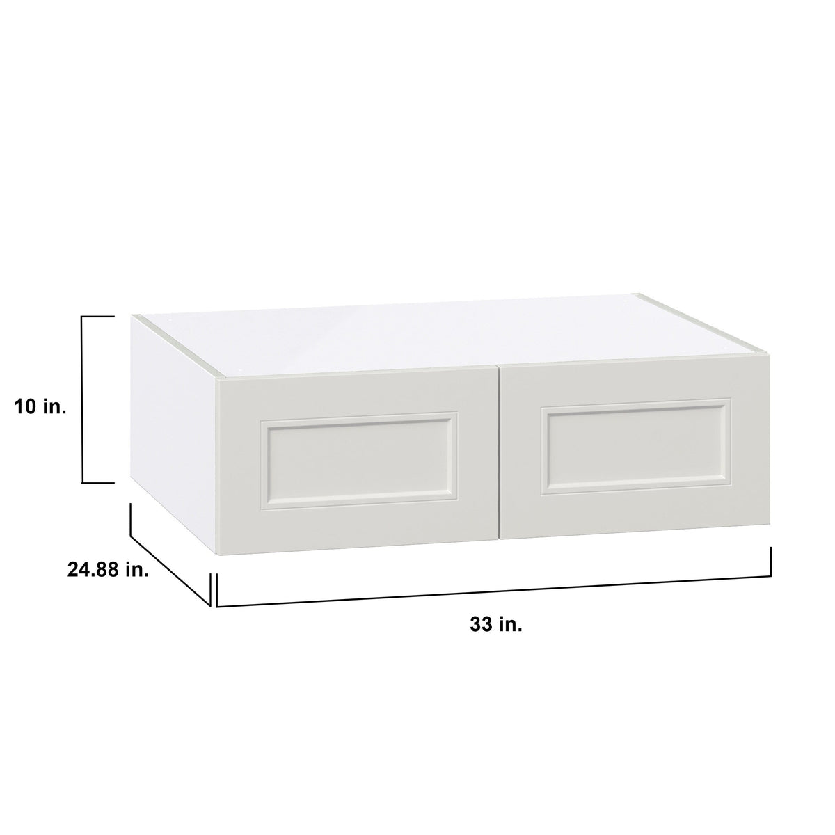 Hugo&Borg Belcourt 33-in W x 10-in H x 24-in D Gray Painted Wall Fully Assembled Cabinet (Recessed Panel Shaker Door Style)