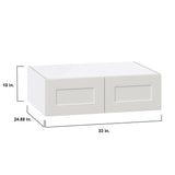 Hugo&Borg Belcourt 33-in W x 10-in H x 24-in D Gray Painted Wall Fully Assembled Cabinet (Recessed Panel Shaker Door Style)