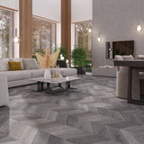 Lucida USA (Sample) DecoCore Charcoal Gray Wood Look 22-mil Waterproof Interlocking Luxury Vinyl Plank