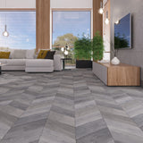 Lucida USA (Sample) DecoCore Charcoal Gray Wood Look 22-mil Waterproof Interlocking Luxury Vinyl Plank